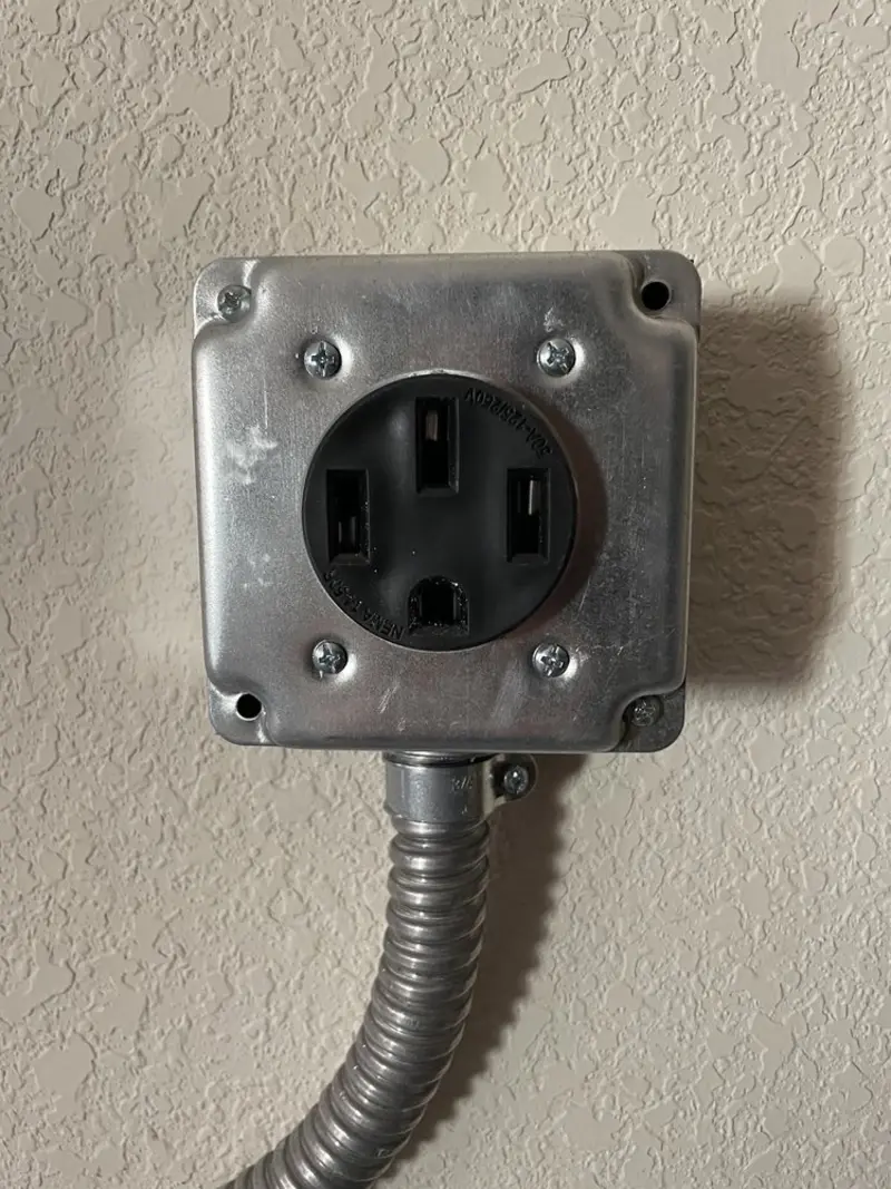 NEMA 14-50 outlet installed for Electrical Panel Upgrade in Pepperdine University